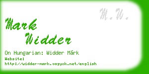 mark widder business card